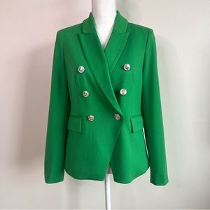 Sincerely Jules Double Breasted Green Blazer